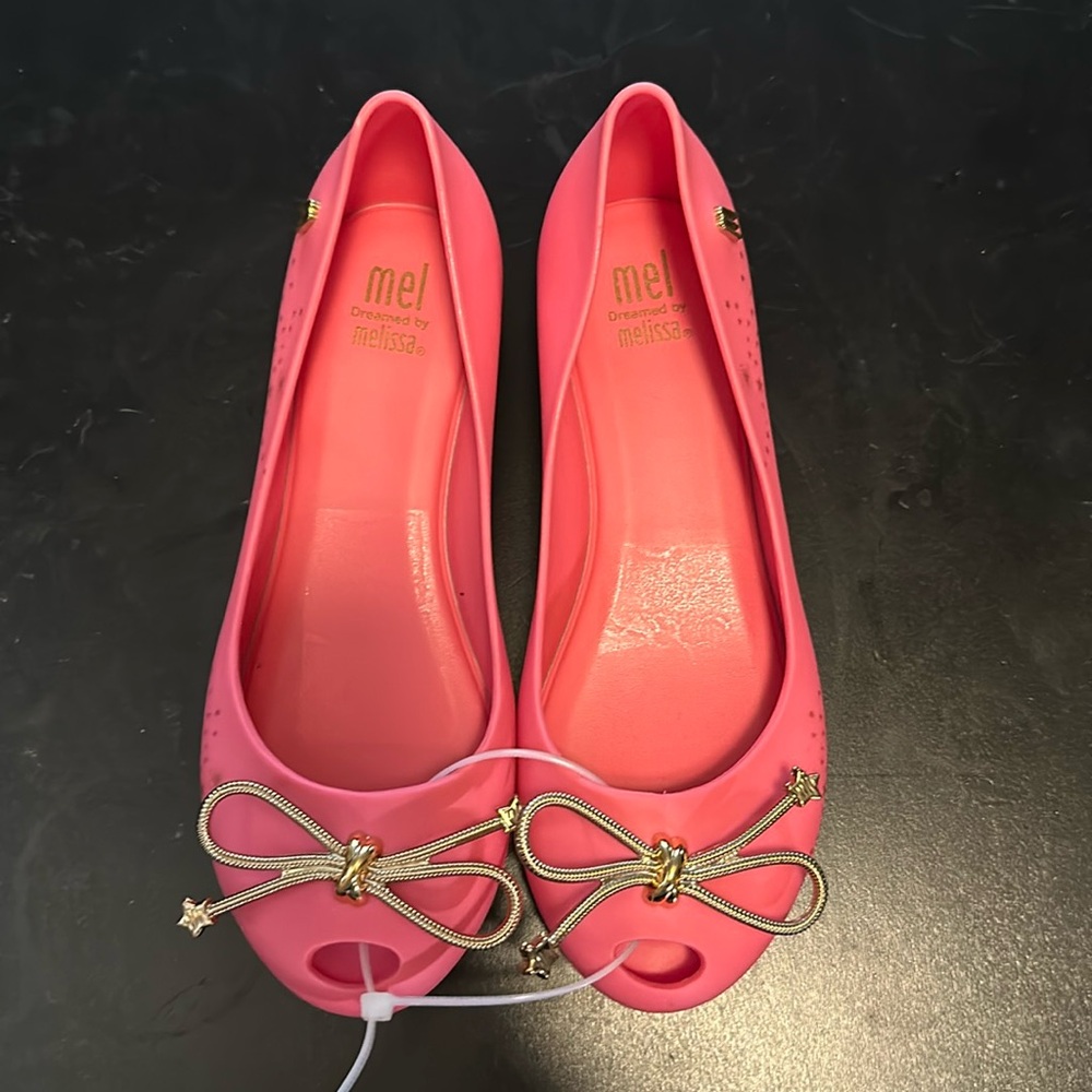 Mini Melissa pink Sweet Love Ballet Flats size 1